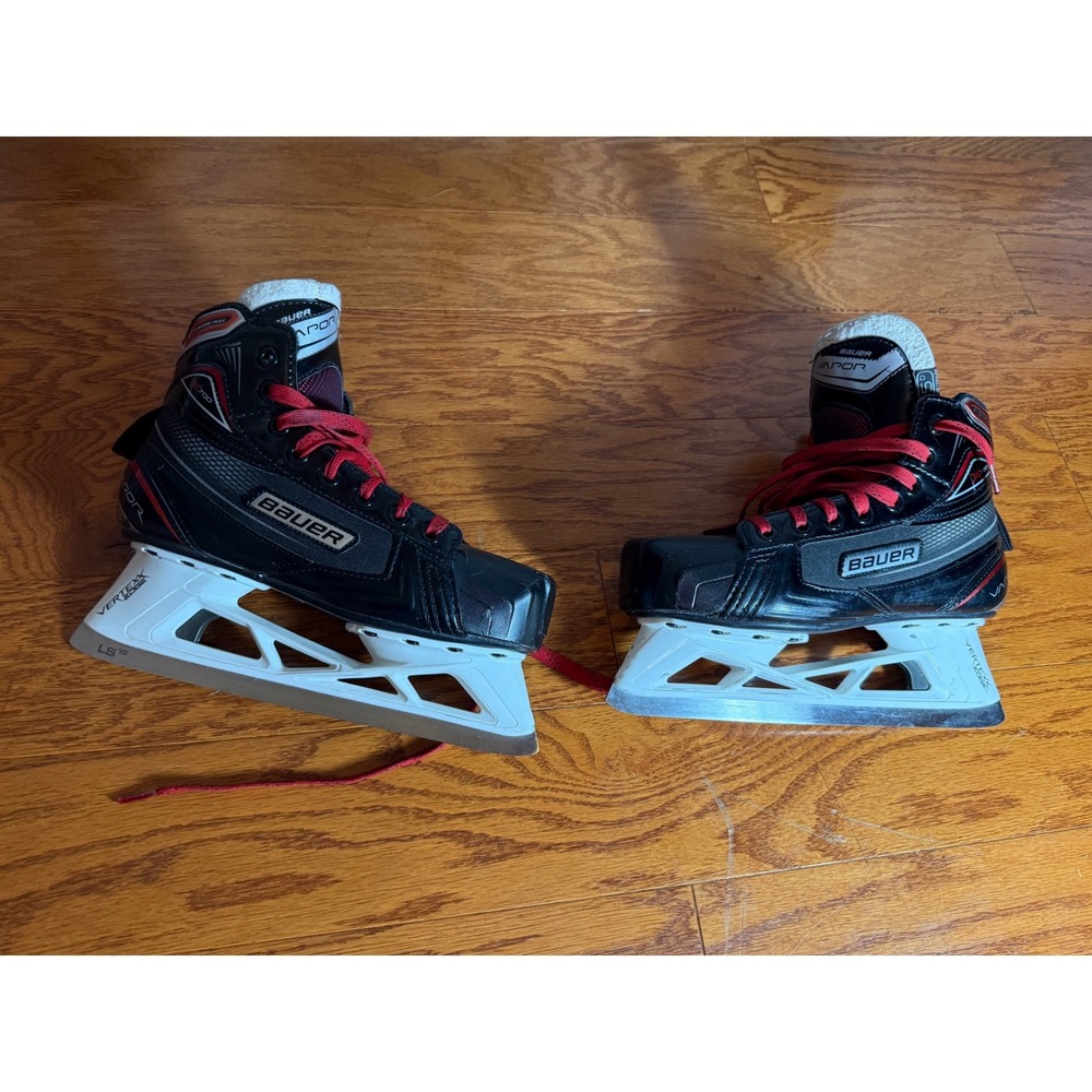 Bauer Vapor X700 Goalie Ice Hockey Skates Black Red Size 5D US 6 Vertexx Edge